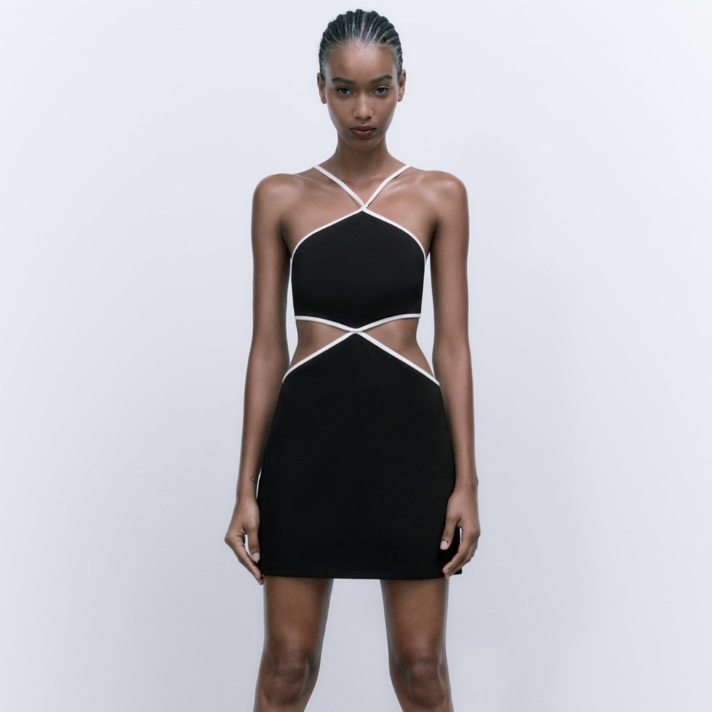 Zara cut out halter dress